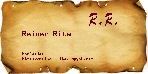 Reiner Rita névjegykártya