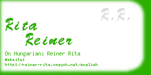 rita reiner business card